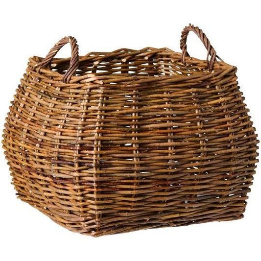 Square Unpeeled Willow basket - THE BRISTOL ARTISAN
