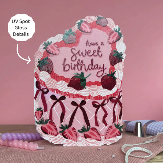 Sweet Birthday Cake Card - THE BRISTOL ARTISAN