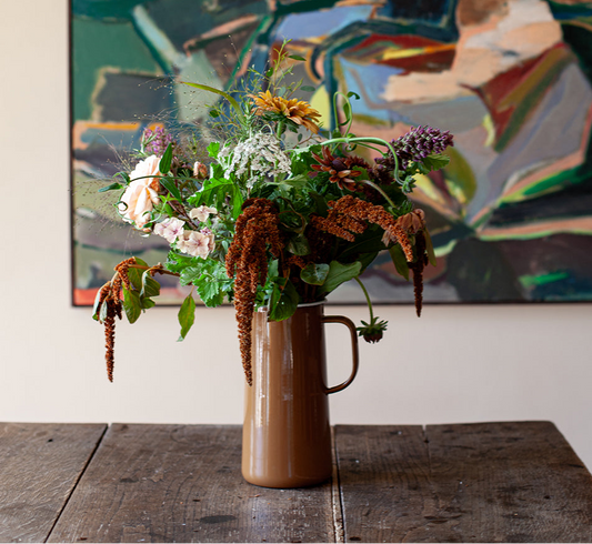 Enamel 3 Pint Jug, Salted Caramel