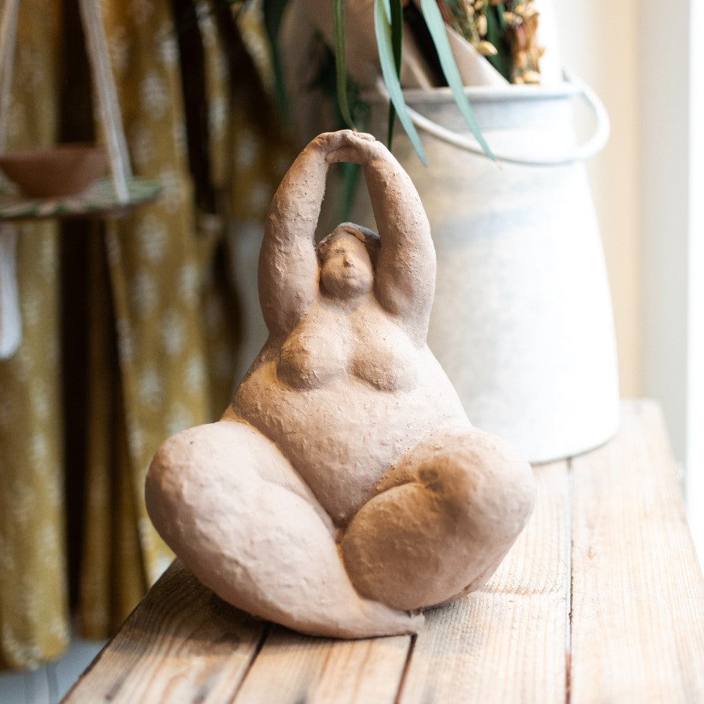 Female Figure Sculpture Sitting - Pickup only - The Bristol Artisan Handmade Sustainable Gifts and Homewares.