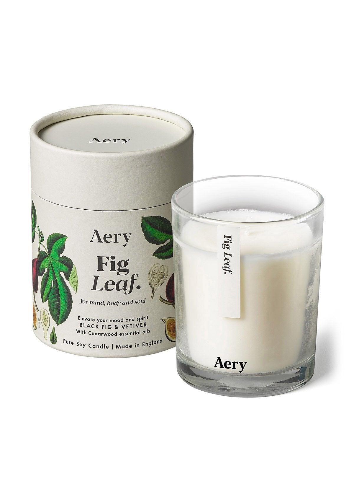 Fig Leaf Scented Plant Based Wax Candle - Black fig vetiver and cedarwood - THE BRISTOL ARTISAN