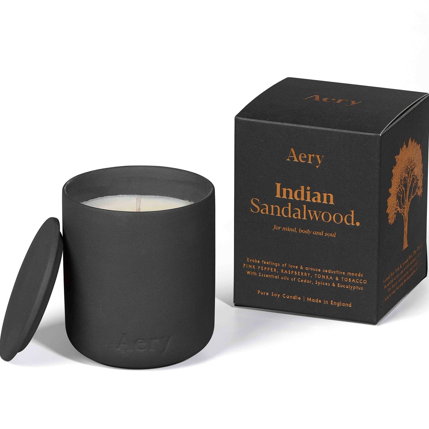 Indian Sandalwood Scented Plant Based Wax candle In A Reusable Clay Pot - The Bristol Artisan Handmade Sustainable Gifts and Homewares.