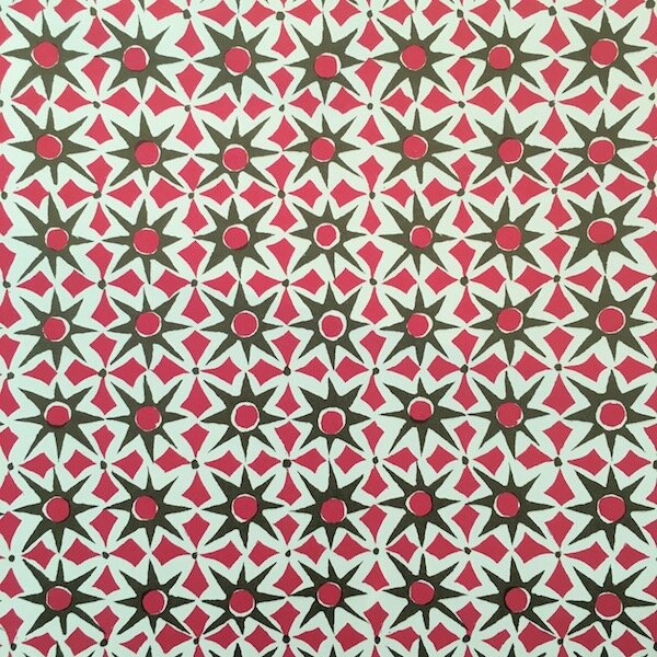 Gift Wrap - Alhambra Green & Pink - The Bristol Artisan Handmade Sustainable Gifts and Homewares.