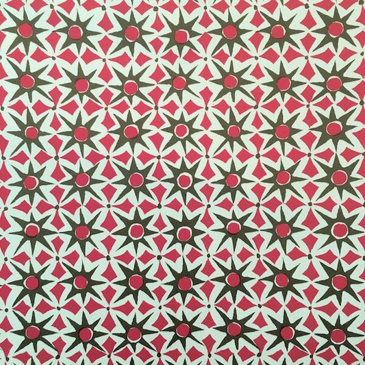 Gift Wrap - Alhambra Green & Pink - THE BRISTOL ARTISAN