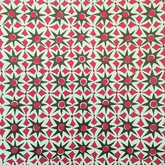 Gift Wrap - Alhambra Green & Pink - THE BRISTOL ARTISAN