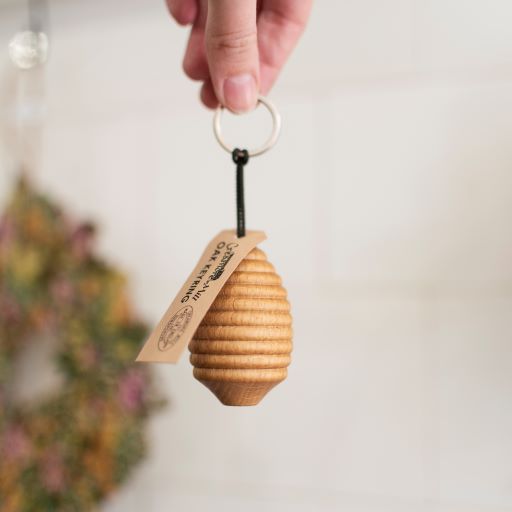 Beehive Oak Keyring - THE BRISTOL ARTISAN