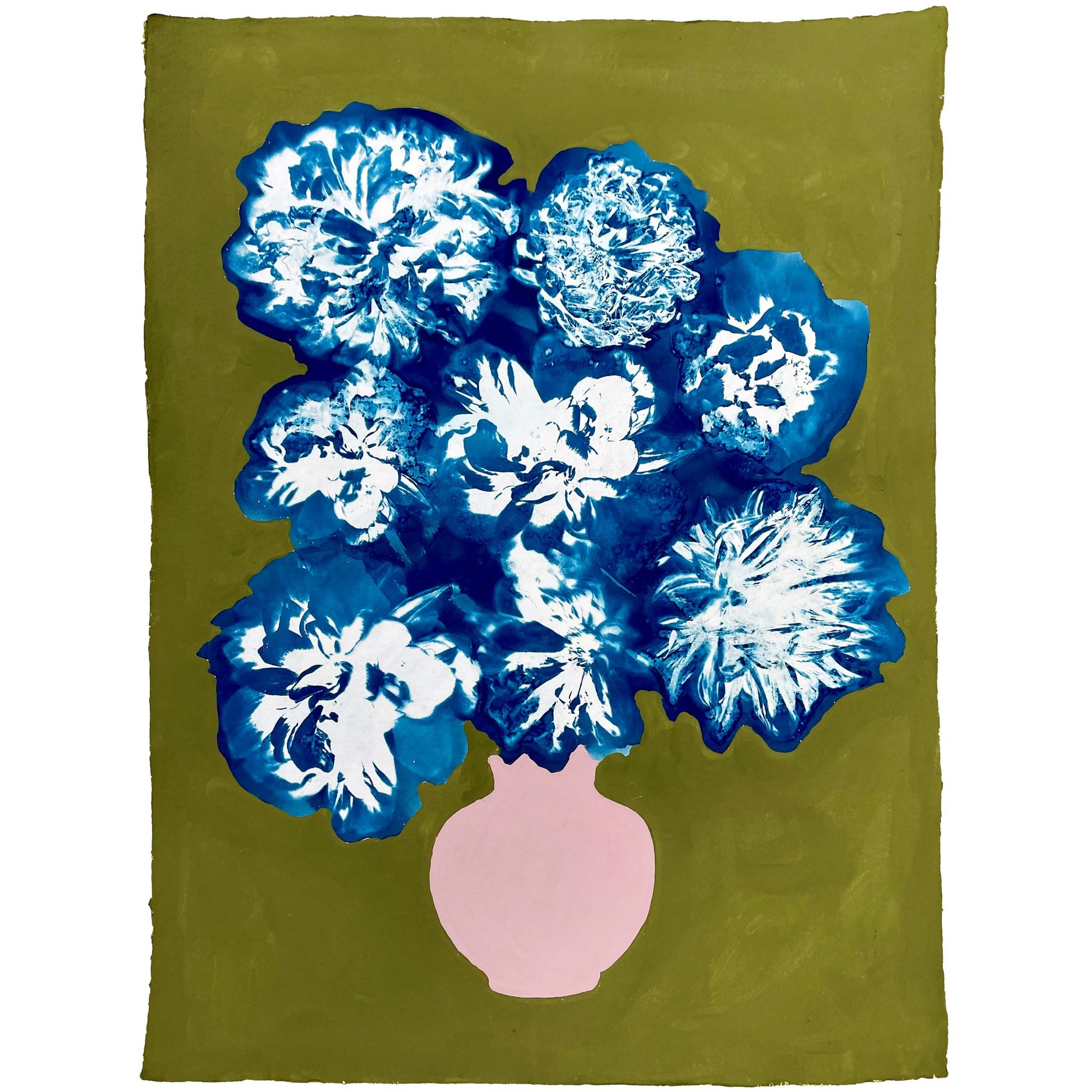 Dahlia Series, Vase Four - Original Artwork on paper - The Bristol Artisan Handmade Sustainable Gifts and Homewares.