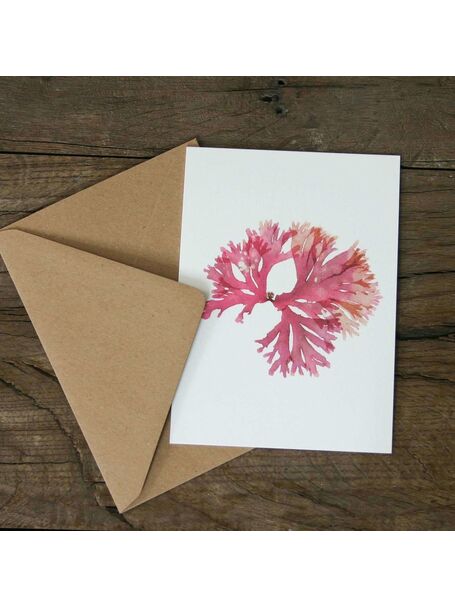 Hand pressed Fan Weed card - The Bristol Artisan Handmade Sustainable Gifts and Homewares.