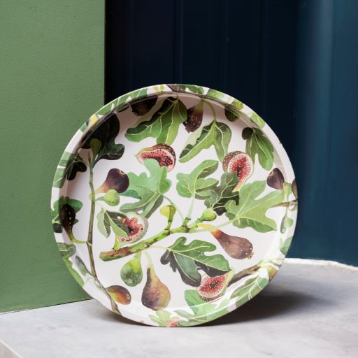 Figs Round Tin Tray - The Bristol Artisan Handmade Sustainable Gifts and Homewares.