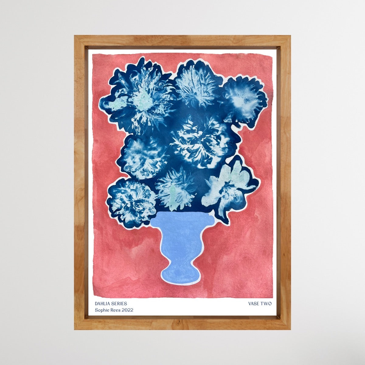 Dahlia series / vase 02 Giclee Print - The Bristol Artisan Handmade Sustainable Gifts and Homewares.