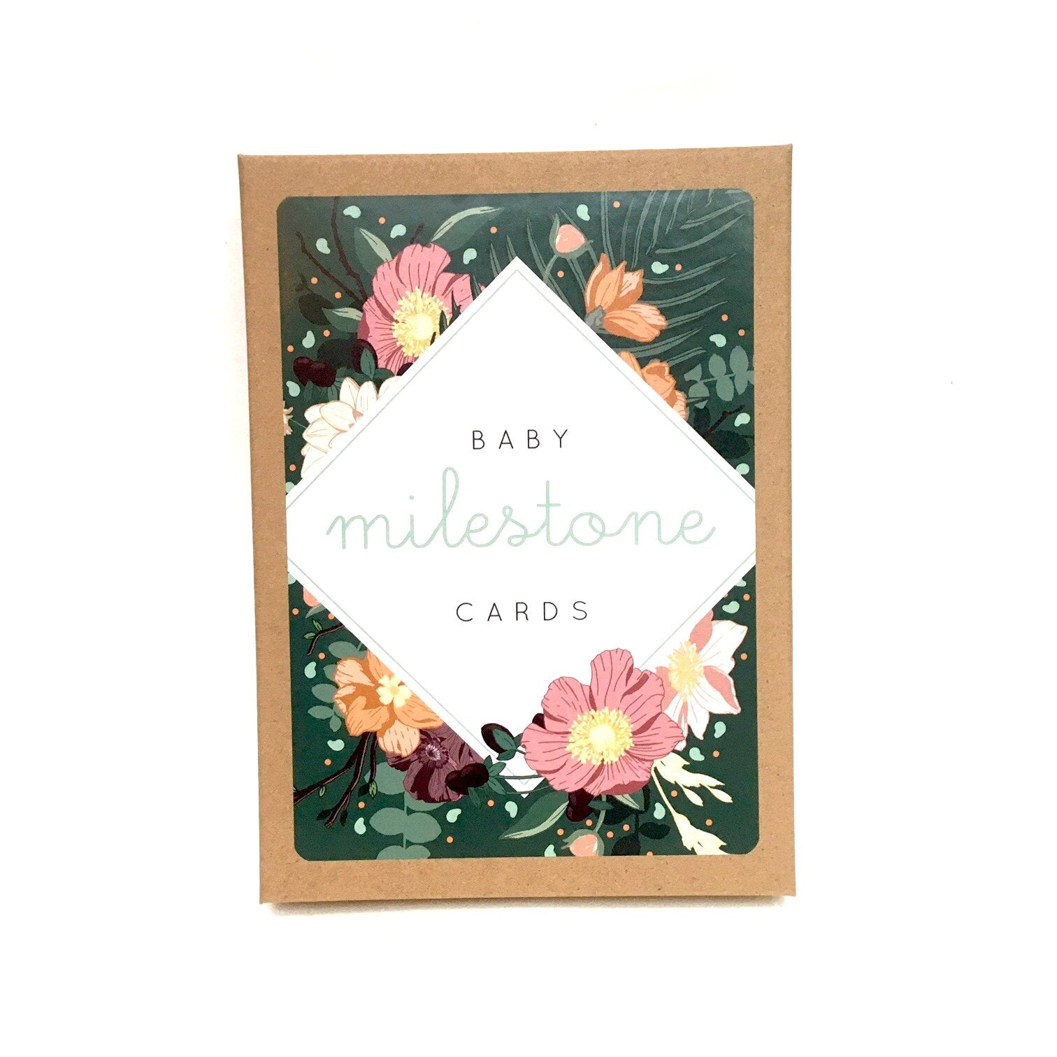 Baby milestone botanical cards gift set - The Bristol Artisan Handmade Sustainable Gifts and Homewares.