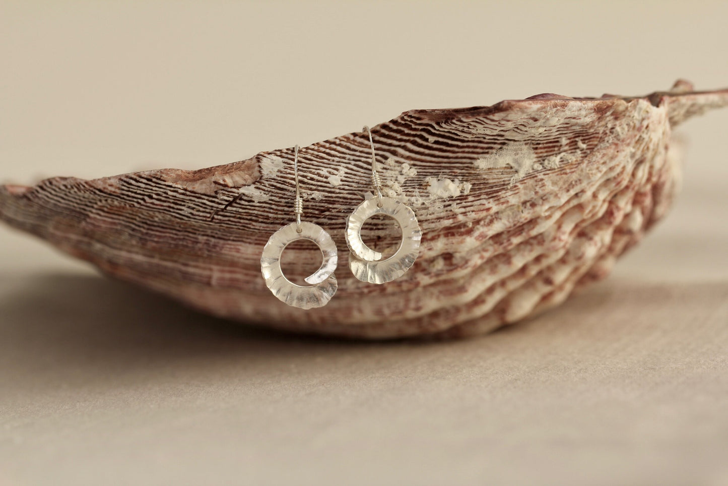 Gail Open Round Earrings - Sterling Silver - The Bristol Artisan Handmade Sustainable Gifts and Homewares.