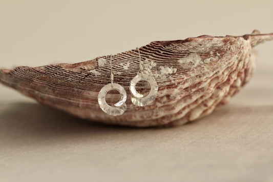 Gail Open Round Earrings - Sterling Silver - The Bristol Artisan Handmade Sustainable Gifts and Homewares.