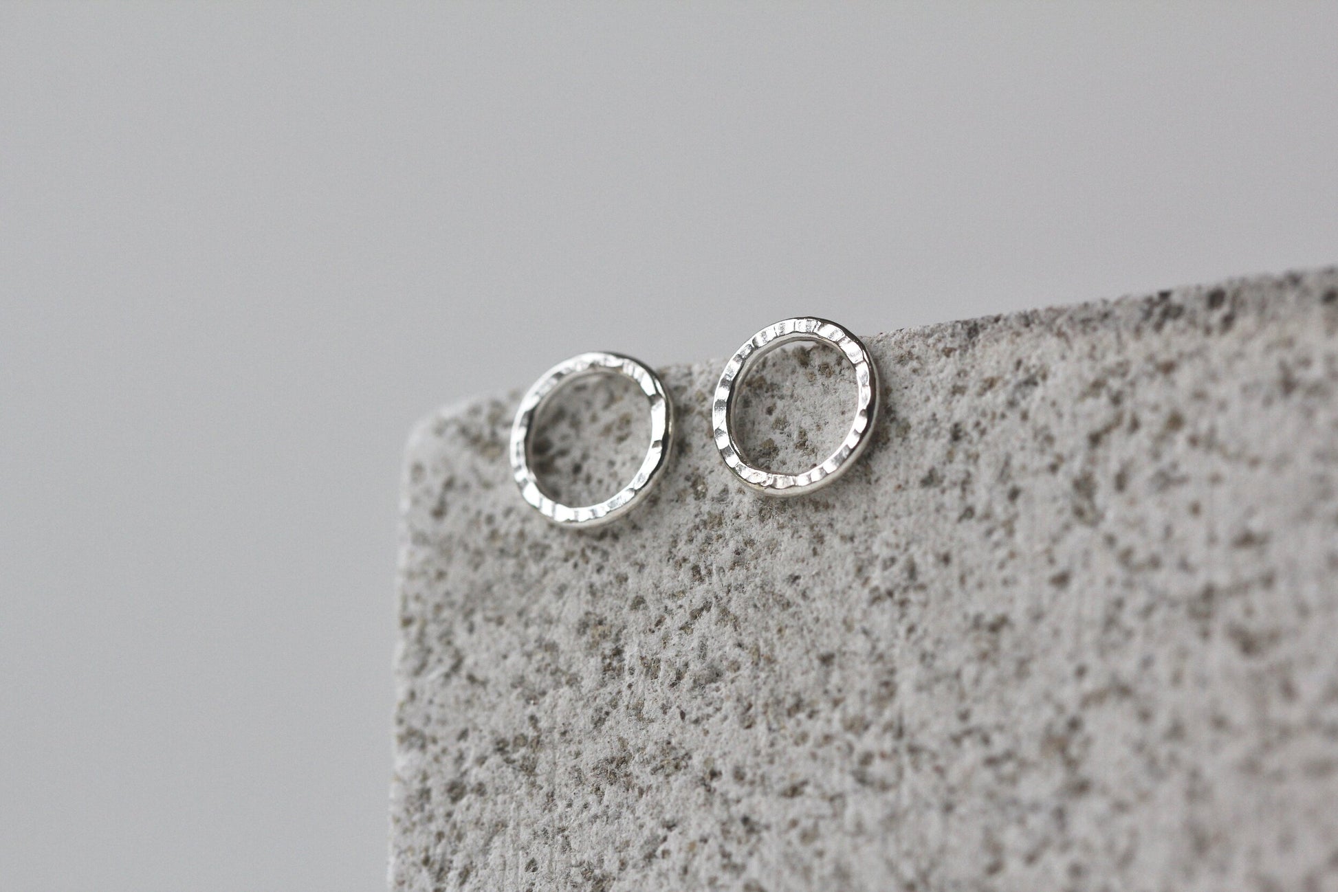 MIA hammered circle stud earrings - The Bristol Artisan Handmade Sustainable Gifts and Homewares.