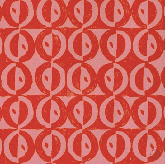 Gift Wrap - Red Pink Circles Peggy Angus - The Bristol Artisan Handmade Sustainable Gifts and Homewares.