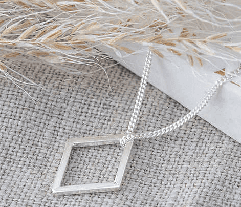 Small diamond necklace - silver - The Bristol Artisan Handmade Sustainable Gifts and Homewares.