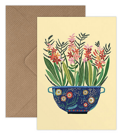 Hyacinths Greetings Card - The Bristol Artisan Handmade Sustainable Gifts and Homewares.