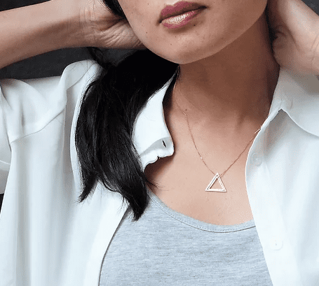 Double Triangle Necklace - Silver - THE BRISTOL ARTISAN