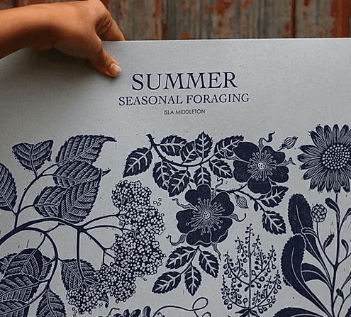 Summer foraging print - The Bristol Artisan Handmade Sustainable Gifts and Homewares.