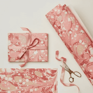 Gift Wrap - Pink marble - The Bristol Artisan Handmade Sustainable Gifts and Homewares.
