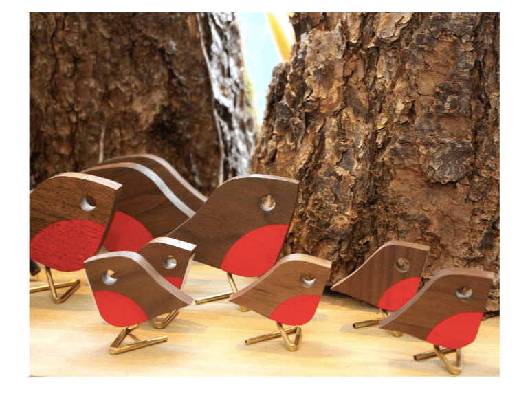 Wooden Robin Decoration - Standing. Coming soon - The Bristol Artisan Handmade Sustainable Gifts and Homewares.