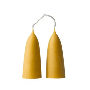 Hand dipped Stubby beeswax candles (pair) - THE BRISTOL ARTISAN