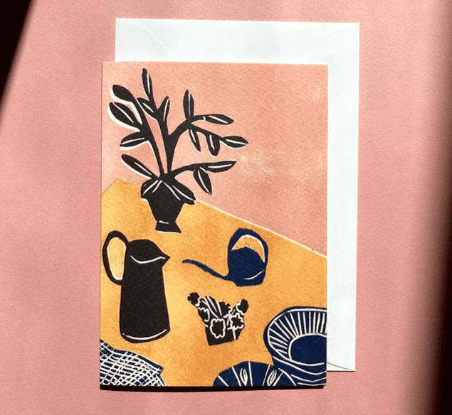 Table Still life card - The Bristol Artisan Handmade Sustainable Gifts and Homewares.