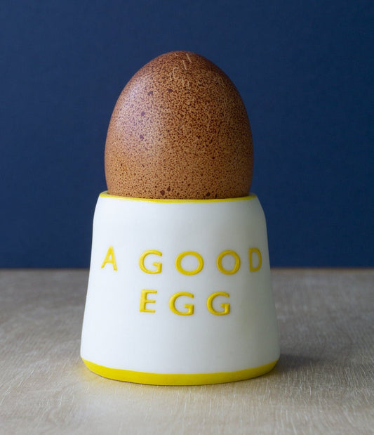 'A Good Egg' porcelain container by Word Play Clay - THE BRISTOL ARTISAN