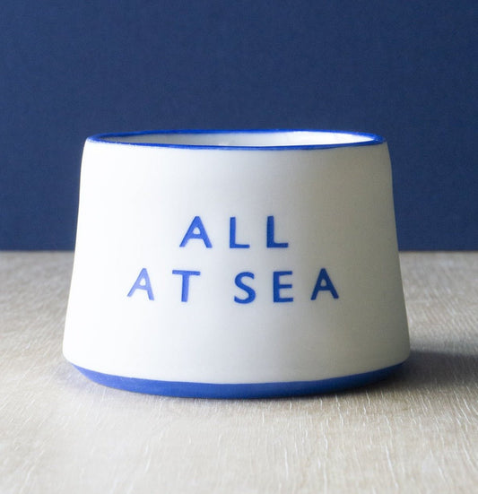'All at Sea' porcelain container by Word Play Clay - THE BRISTOL ARTISAN