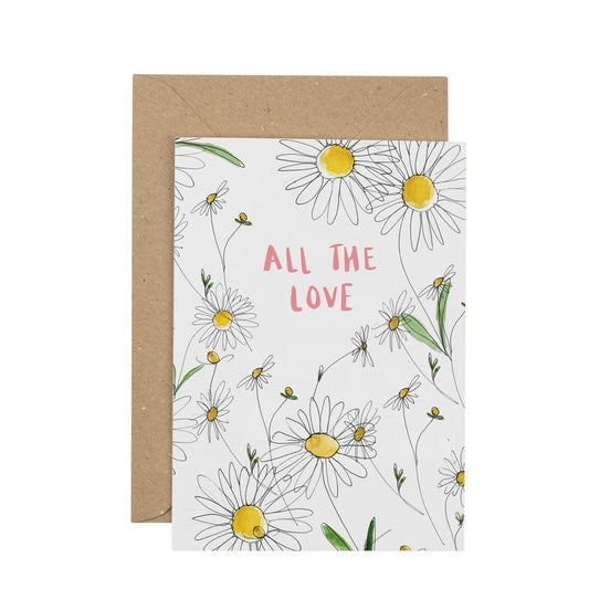 All The Love Daisies greetings card - THE BRISTOL ARTISAN