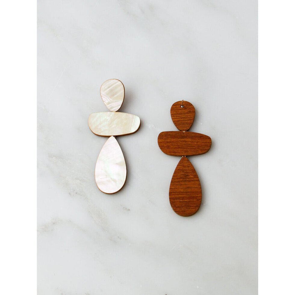 Ana Earrings in Cream by Wolf & Moon - THE BRISTOL ARTISAN