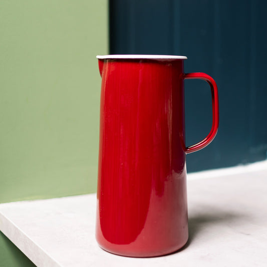 Enamel 3 pint jug - Bergundy - THE BRISTOL ARTISAN