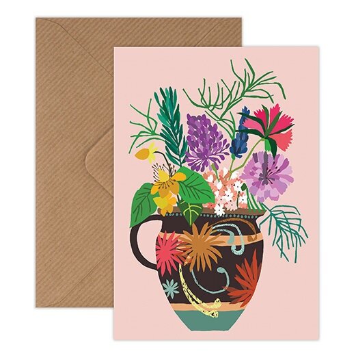 Gardeners Vase Greetings Card - The Bristol Artisan Handmade Sustainable Gifts and Homewares.