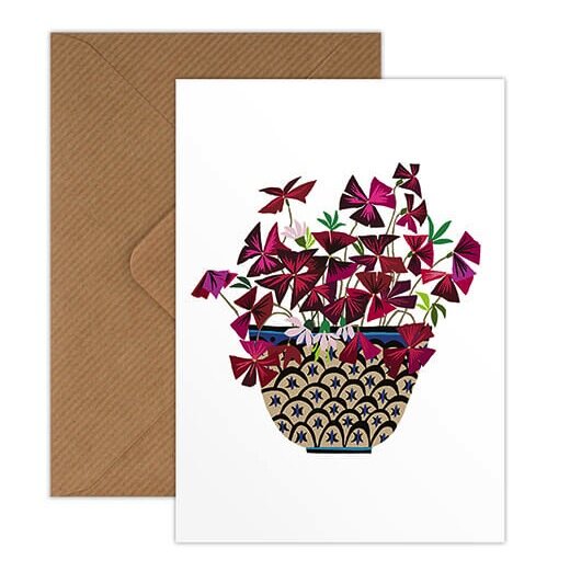 Oxalis Greetings Card - The Bristol Artisan Handmade Sustainable Gifts and Homewares.