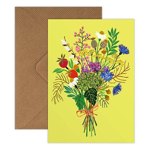 Wild Posy Greetings Card - THE BRISTOL ARTISAN