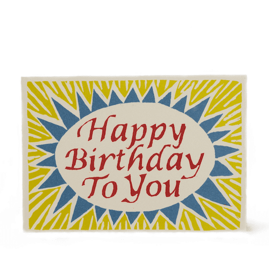 Happy Birthday to You Red, Yellow and Blue - THE BRISTOL ARTISAN