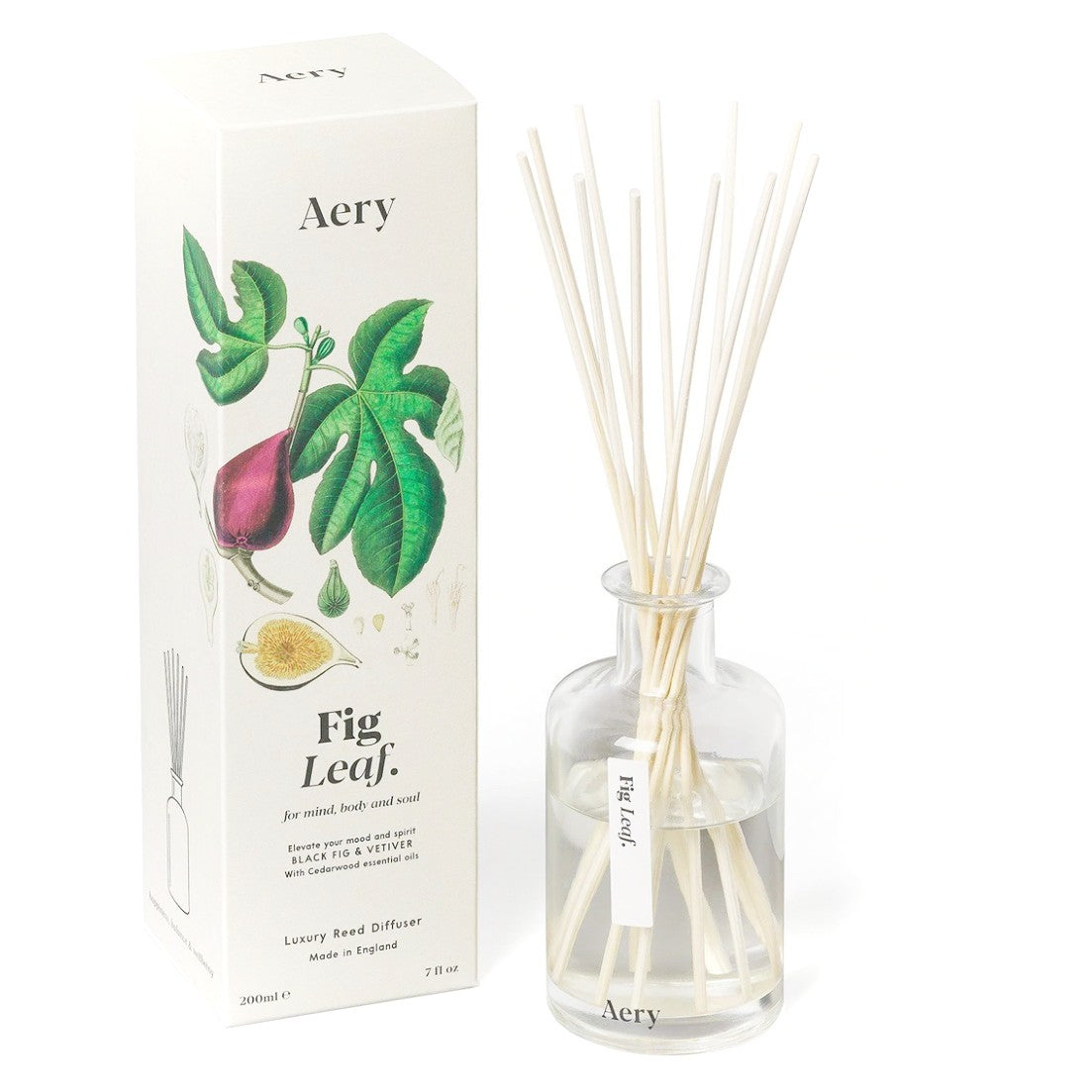 Fig Leaf Reed Diffuser - Black Fig Vetiver - The Bristol Artisan Handmade Sustainable Gifts and Homewares.