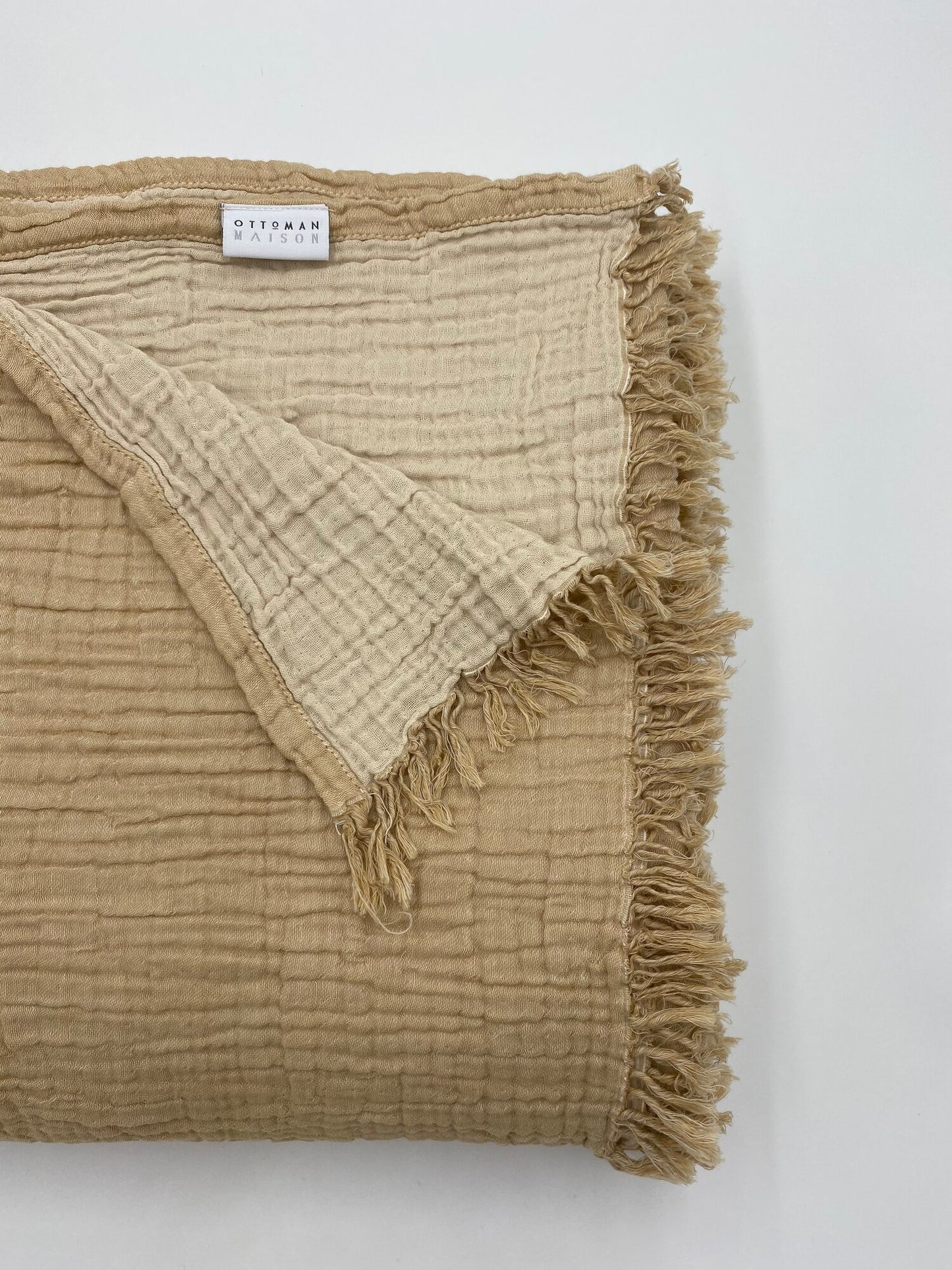 Luxury flannel blanket - Buttercream Ecru - The Bristol Artisan Handmade Sustainable Gifts and Homewares.