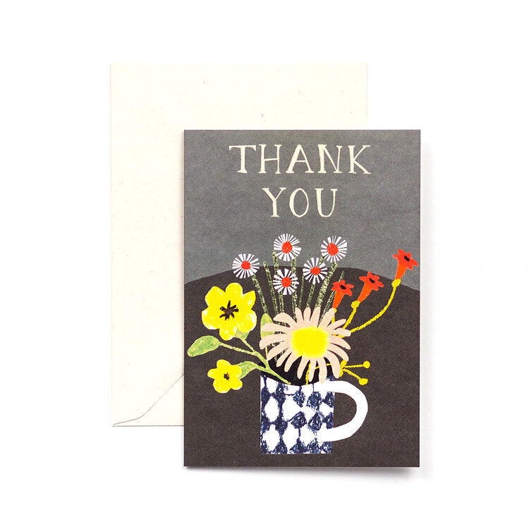 Floral Thank you card - The Bristol Artisan Handmade Sustainable Gifts and Homewares.