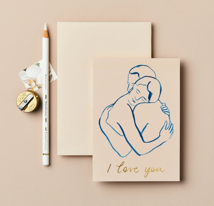 'I love You' figures Card - The Bristol Artisan Handmade Sustainable Gifts and Homewares.