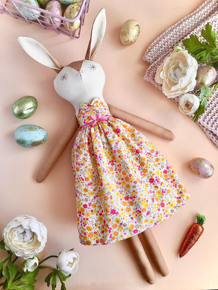 Buttercup - Handmade rabbit doll - The Bristol Artisan Handmade Sustainable Gifts and Homewares.