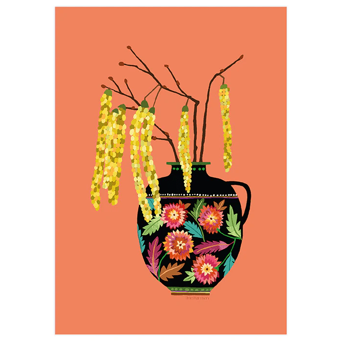Catkins A3 Print by Brie Harrison - The Bristol Artisan Handmade Sustainable Gifts and Homewares.