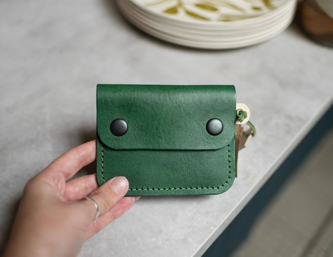Simple Wallet in Green - The Bristol Artisan Handmade Sustainable Gifts and Homewares.