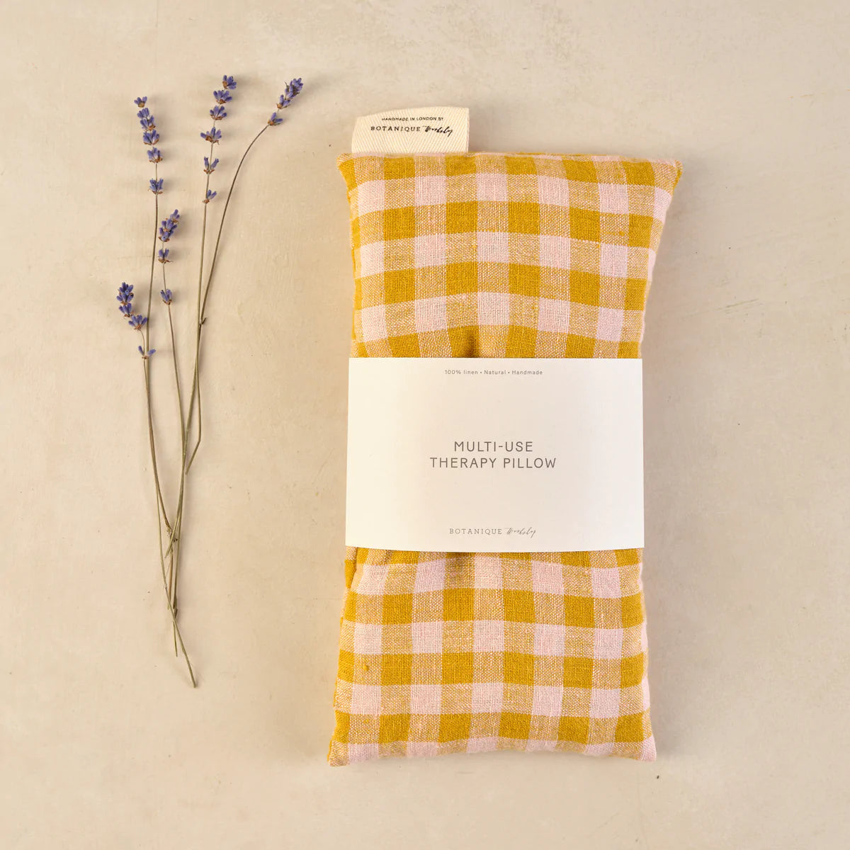 Multi-use lavender therapy Pillow - Wes gingham - The Bristol Artisan Handmade Sustainable Gifts and Homewares.