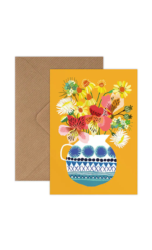 Festival Flowers Card - The Bristol Artisan Handmade Sustainable Gifts and Homewares.