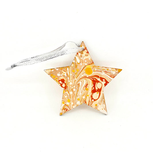 Star Marbled Wooden Charm - The Bristol Artisan Handmade Sustainable Gifts and Homewares.