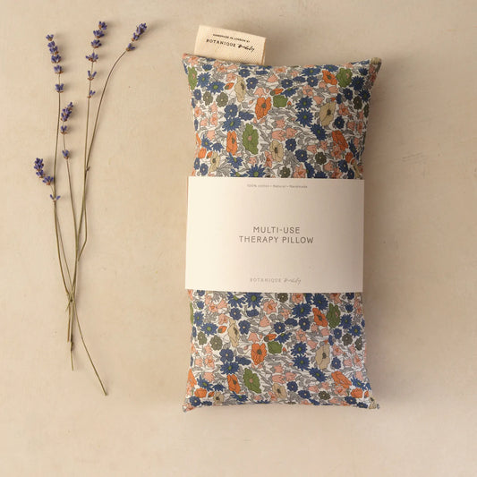 Multi-use lavender therapy Pillow - Blue poppy - The Bristol Artisan Handmade Sustainable Gifts and Homewares.