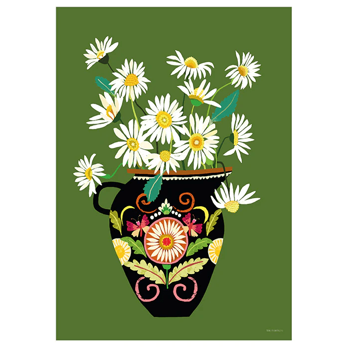 Daisies A3 Print by Brie Harrison - The Bristol Artisan Handmade Sustainable Gifts and Homewares.