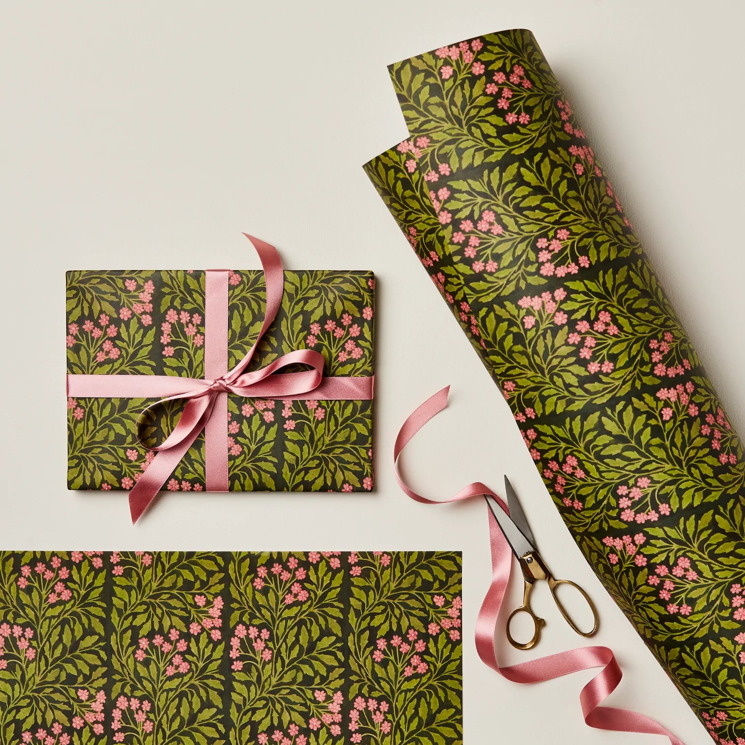 Green Flora Wrapping Paper - The Bristol Artisan Handmade Sustainable Gifts and Homewares.
