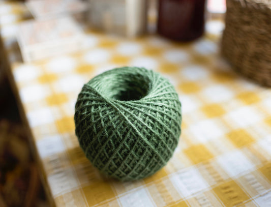 Jute Twine ball large 500g - green - The Bristol Artisan Handmade Sustainable Gifts and Homewares.